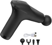 ELOURA Deep Tissue Massage Gun | Sports Massager | Full Body Massager Machine for Pain Relief | 6 Speed Settings | Massage Machine for Body Pain | Faster Muscle Recovery with Multiple Attachments | Massage Gun For Men | Black