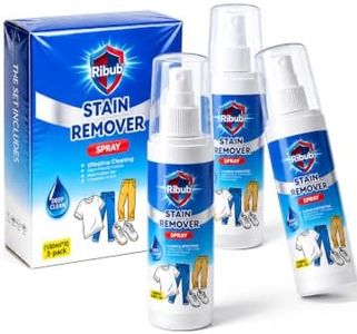 Laundry Stain Remover Spray 3 Pack, Bleach-Free Stain Remover for Clothes, Removes Oil, Blood, Food & Grease Stains, Fabric Cleaner for Couch, Sofa, Upholstery, Bedding, Sheets & Home Textiles