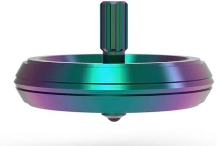 Plexity Labs UFO Tops Lake Superior - Metal Spinning Fidget Toy Top - Inspired by The 1953 Lake Superior UFO Incident - Psychedelic Stainless Steel