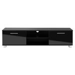 MMT HT01 Black High Gloss TV Stand Cabinet Unit for 42 55 65 inch TV's 140 cm Wide