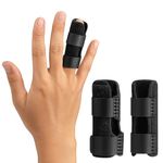 YEVON 2PCS Trigger Finger Splint - Enhanced Finger Brace with 2 Aluminum Support Bars for Broken Fingers, Arthritis, Straightener & Immobilization (Suitable for Middle, Ring & Little Finger)