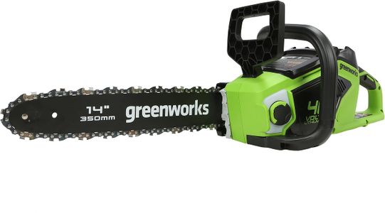 Greenworks Cordless Chainsaw, 14" Brushless, Auto-Oiler – No Battery