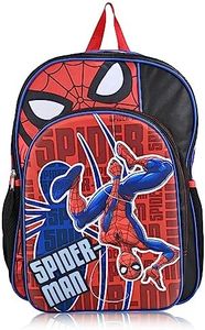 Marvel Avengers Boys Backpack For Kids| Elementary and Kindergarten Kids Knapsacks For School, Molded Front Spidey Web Hang, Classic