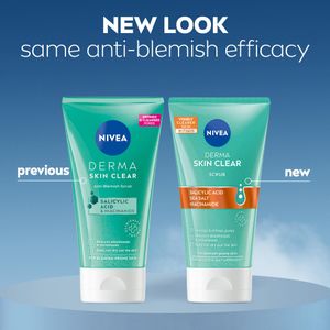 NIVEA Derma Skin Clear Face Scrub, 150ml – Exfoliating Cleanser