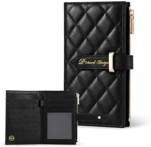 Passport Wallet for Women, RFID Leather Passport & Vaccine Card Holder Combo, Slim Travel Passport Holder with Credit Card Holder, Lightweight Bifold Passport Case Organizer with Zipper Pocket