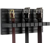 UGZOO Belt Organizer for Closet, Belt Hanger Wall Mounts to Hold 9 Belts without Slipping, Space Saving Belt Rack for Closet Organization includes Mounting Hardware (11.8” x 5.5” x 2.5”) (Black)