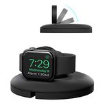 PZOZ Charging Stand for SE Apple Watch Series 8/7/6/5,iWatch Series 4/3/2/1 Smartwatch Desk Charger Storage Dock With Night Stand Mode i Watch Accessories (Not included Apple Watch Charger)(Black)