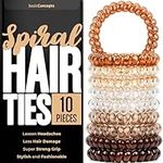 Spiral Hair Ties (10 Pieces), Coil 