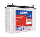 Luminous Red Charge RC 25000 PRO Battery for Home, Office & Shops | 200 Ah/12V Tall Tubular | Easy Installation | Durable and Reliable Inverter Battery | Minimum Maintenance | with 48 Months Warranty