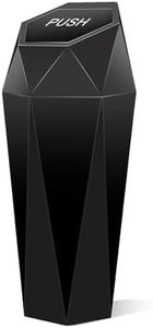 OBLLAR Car Trash Can with Lid,Diamond Design Small Automatic Portable Trash Can, Leakproof Car Garbage Can for Automotive Car, Home, Office, Kitchen, Bedroom (Black)