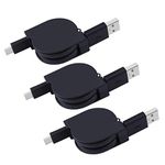 Retractable USB Type C Cable Type C Charger USB C to USB A Data Sync Charging Cord Note 8 Charger for Samsung Galaxy Note 9, S9 S8 Plus, Google Pixel 2 XL, LG G5 G7 V35 ThinQ, V30, ZTE Blade Z Max X