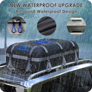 BOYUJK 20 Cubic Car Roof Bag – Waterproof 1000D, Fits Cars With/Without Rack, Anti-Slip Mat, 10 Straps, 566L