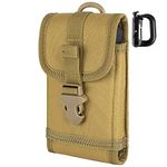 IronSeals Molle Tactical Pouch Compact EDC Utility Gadget Waist Bag Phone Holster for iPhone 12 Pro Max/12 Pro/12/12 mini/11 Pro Max/11 Pro/11/XS Max/XR/XS/8/8+/7/7+, Samsung S20/S10/S9/S8+/S8