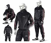 RAD Sauna Suit Men, Women Weight Loss Jacket Pant Gym Workout Sweat Suit with Hood (Red, 5-XL)