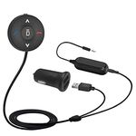 Besign BK03 Bluetooth 4.1 Car Kit for Hands-Free Talking & Music Streaming, Wireless Audio Receiver with Dual Port USB Car Charger and Ground Loop Noise Isolator for Car with 3.5mm AUX input Port