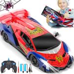 Spider Toys Remote Control Cars for 3 4 5 6 7 8 Year Old Boys - 1:18 High Speed Sports Racing Drift RC Car with LED Light Boys Girls Gifts Age 3-12 Kids Toy Birthday Presents Indoor Outdoor Game