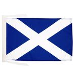 Scotland Flag 18'' x 12'' cords - Scottish SMALL flags 30 x 45cm - Banner 18x12 in - AZ FLAG