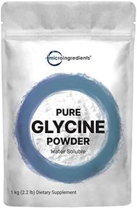 Micro Ingredients Glycine Powder, 1KG (2.2 Pounds), Glycine 1000mg Per Serving, Supports Restful Sleep and Neurotransmitter, Water Soluble and Products of USA