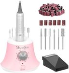 MelodySusie 30000 RPM Professional Nail Drill-Scarlet, High Speed, Low Heat, Low Noise, Low Vibration, Portable Electric Efile Drill for Shaping, Buffing, Removing Acrylic Nails, Gel Nails, Pink