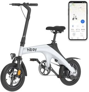 Hiboy C1 Electric Bike for Adults, 32KM/H 70KM Range (PAS) Foldable Ebike, 500W Peak Motor, 36V 7.8Ah Removable Battery, 14" Tire Electric Bicycle UL 2849 Certified, White