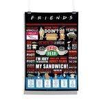 MC SID RAZZ Friends Plastic, Paper Quote Poster, Multicolour, Character, 12 x 18 Inches