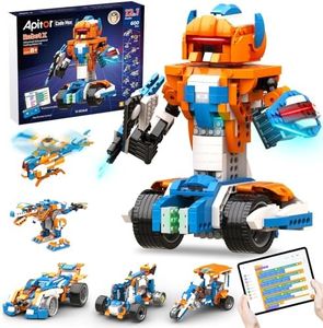 Apitor Robot X, STEM Robot Toys for Kids 8-12, Coding Toy for Boys 8+ Year Old Children, STEM Toys, 12-in-1 Robotic Building Kit, Science Kits for Kids, Programmble Gifts for Boys Christmas Birthday