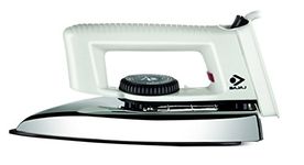 Bajaj Popular Light Weight 1000W Dry Iron | Advance Soleplate And Anti-Bacterial German Coating Technology | 360 Degree Swivel Cord | Cool Touch Handle | 2-Yrs Warranty 【White】