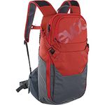 EVOC RIDE 12 bike backpack Bike backpack for trails and other activities (clever pocket management, ventilated with AIR-PAD back padding, incl. 2l HYDRATION BLADDER), Chili Red/Carbon Grey