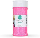 O’Creme Sanding Sugar for Cookie Decorating – Eye-Catching Pink Sugar Crystals for Unique Cake Toppings – Extra Sugar for Cake Toppings, Cupcakes and Cookies – Ideal Decoration Solution - 10.5 Ounce, Pink