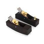 2pcs Wooden Leather Planer Set Flat Curved Sole Skiver Quality Leathercraft Safety Skife Knife