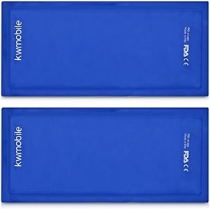 kwmobile 2x Cuscinetto Gel Caldo Freddo - Cuscino in Nylon Riutilizzabile - Sacchetto Ghiaccio Sintetico Multiuso per Ogni Parte del Corpo