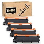 V4INK 4PK Compatible TN-660 Replace