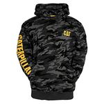 Cat Men's Trademark Banner Hooded Sweatshirt (Regular and Big & Tall Sizes), Night Camo, 3X-Large