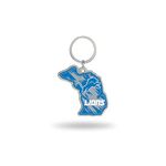 Rico Industries NFL Detroit Lions State Shape Keychain