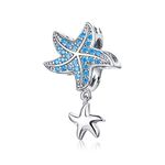 Fish Charm Crab Charm for Pandora Bracelet 925 Sterling Silver Ocean Animal Charm Bracelets for Women Starfish Charms