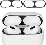 kwmobile Set of 2 Dust Guards Compatible with Apple Airpods Pro 2 - Anti-Dust Protection Stickers - Black