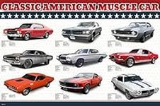 Vintage American Muscle Car Poster 
