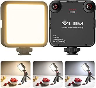 VIJIM LED Video Light, VL81 On Camera Light with 3 Cold Shoe Rechargeable 3000mAh Battery Bicolor Dimmable 3200K-5600K CRI95+ Portable Photography Photo Lighting Panel for YouTube DSLR Camcorder Vlog