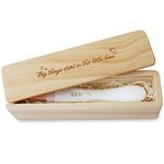 HAMUIERS Pregnancy Test Keepsake Box, Pregnancy Announcement for Dad, Baby Announcements Ideas Wooden Baby Keepsake Box