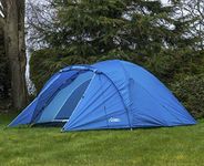 Andes Blue 4 Person Man Berth Double Skin Camping/Festival Dome Tent