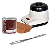 FLUZOV Wax Heater Machine, Hot Chocolate Wax Cream 70Wax Strips and Knife, Hair removal Waxing Kit Combo