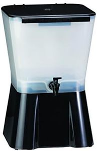 TableCraft H953 3-Gallon Beverage Dispenser Black and Clear