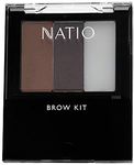 Natio Australia Brow Kit 3.23g - Eyebrow Defining Powder Kit - Brow Wax, Brow Powder, Spoolie Brush & Mini Tweezers - On-The-Go Brow Kit - Longwearing & Cruelty Free