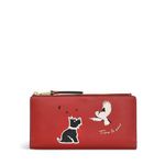 RADLEY London Time to Soar Large Bifold Purse for Women, in Red Leather with a Colourful Screen Print