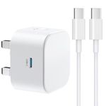 NEW iPad Fast Charger Cable and Plug,iPhone 16/15/15 Pro/15 Pro Max USB C Charger,Type C to C Cable Charging USB C for Apple iPad Pro 12.9 3 Gen/11 Gen/iPad Air 5th/4th,2022 iPad 10th/9th /iPad Mini 6