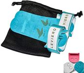 LEVIERO Gymnastics Grips Set, Grips for Gymnastics Girls, Dowel Grips with Soft Leather, Hook and Loop Wrist Straps, and Adjustable Finger Holes, for All Ages - (Aqua, 2)