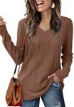 Saloogoe Womens Fall Tops Long Slee