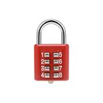 uxcell 8-Digit Combination Padlock Push Button Lock for Locker Cabinet Red