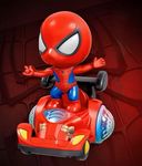 Goyal's Super Hero Car | 360° Rotating Toy Car with LED Lights | Action Figure Toy for Kids | Battery Operated Car Toy | Suitable for Ages 3+ | Durable & Fun Toy - Red