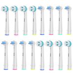 8 Count Interspace and 8 Count Ortho Care Brush Heads Compatible with Oral B Electric Toothbrush.